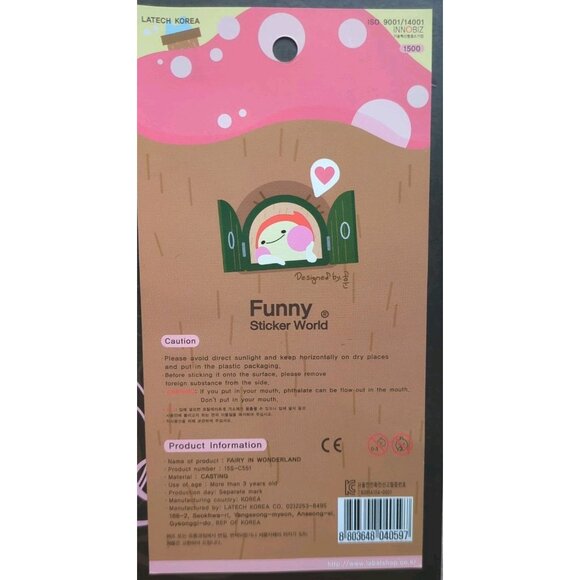 Fairy In Wonderland Funny Sticker World Made In Korea With Mushrooms And Gnomes - Picture 5 of 5